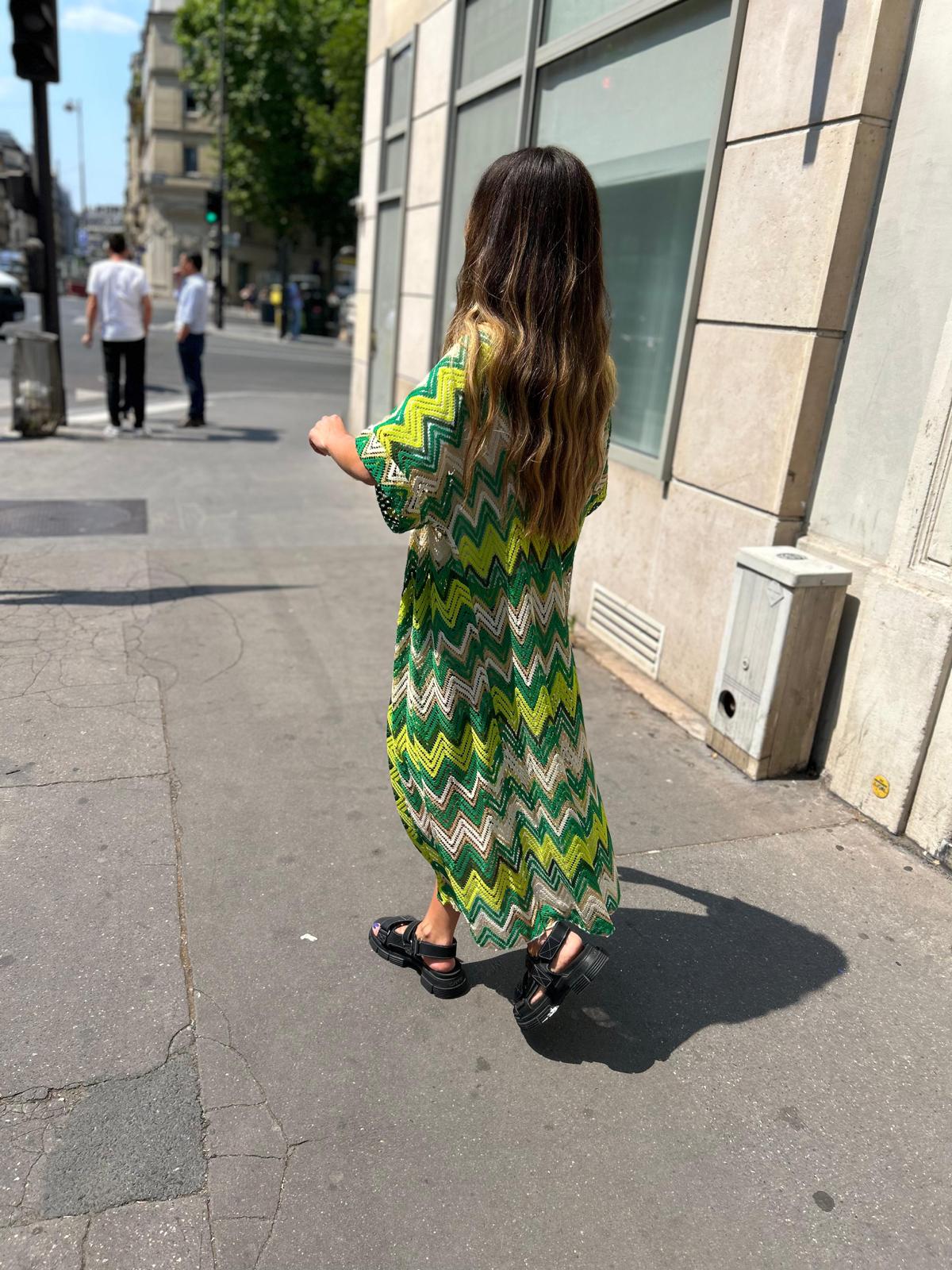 Kimono « Éden » vert
